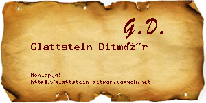 Glattstein Ditmár névjegykártya